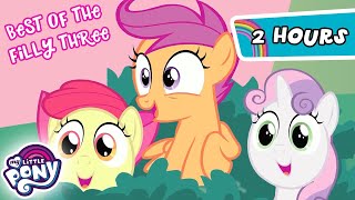 My Little Pony Friendship is Magic  FILLY THREE👧👧👧  BEST Episodes  2 Hours [upl. by Elvina]