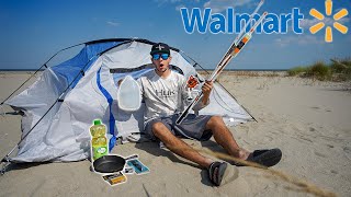 100 Walmart Survival Fishing Challenge 24 Hours [upl. by Bandler]