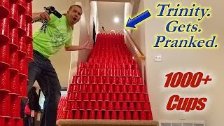 EPIC Solo Cup Prank on Trinity 10000 Cups So Funny [upl. by Aurlie]