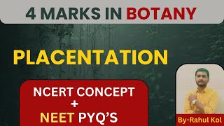 Placentation in PlantsTypes of PlacentationNCERT Based Concept NEET CLASS11th4 Marks in Botany [upl. by Sylvie505]