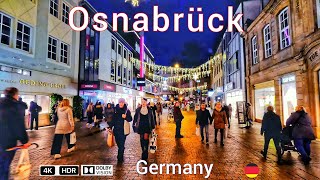 Osnabrück Germany  tour in Osnabrück enchanted city beautiful colorful🎄Christmas Market🎄 4k HDR [upl. by Llenral556]