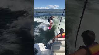 First Wakesurfing Tour on the new Cobalt R5 Surf Boat Tour [upl. by Baggs]