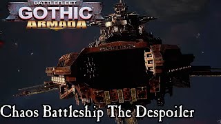 Chaos Battleship The Despoiler  Battlefleet Gothic Armada [upl. by Leummas317]