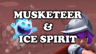 Clash Royale  How to Use Musketeer  Ice Spirit  Synergy [upl. by Godewyn228]