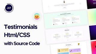 Four Testimonials HTML amp CSS Designs with Source Code [upl. by Laurinda]