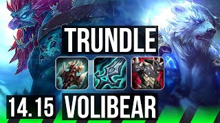 TRUNDLE vs VOLIBEAR JGL  6214  EUNE Master  1415 [upl. by Akitnahs]