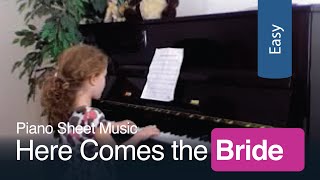 Here Comes the Bride  Free Beginner Piano Sheet Music  MakingMusicFunnet [upl. by Nnyliram286]