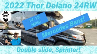 Double slide Sprinter with theater seats 2022 Thor Delano 24RW [upl. by Micaela]