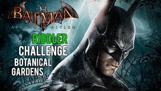 Batman Arkham Asylum  Botanical Gardens Riddler Challenge Trophies Riddles Teeth and Spirits [upl. by Afesoj]