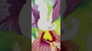 Beautiful Watercolor Iris Painting [upl. by Dene]