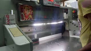 Leaflets or Flyers Printing Machine Live Cutting [upl. by Ahsinra438]