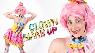 CLOWN schminken  Make Up Tutorial bunter Clown [upl. by Ardeahp]