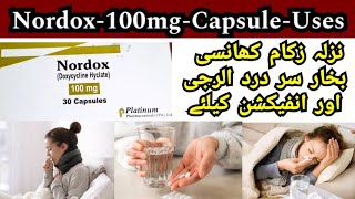 Nordox 100mg capsule uses benefits Doxycycline Hyclate نزلہ کھانسی بخار سر درد اور الرجی کیلئے [upl. by Isabelle]