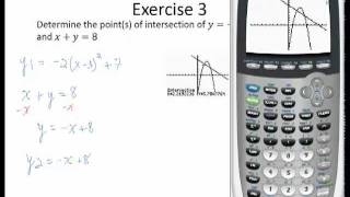 Finding Points of Intersection on the TI8384 Calculator [upl. by Dwain908]