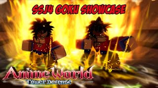 Anime World Tower Defense KongKun GT SSJ4 GOKU Showcase [upl. by Juback]