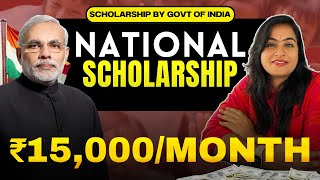 Government of India  ₹15000month  National Scholarship for postgraduate 2024 scholarship [upl. by Aitrop]