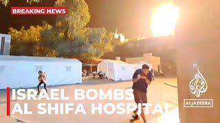 Israeli forces attacking vicinity of Al Shifa Hospital [upl. by Kellina]