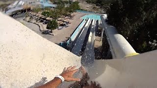 Kamikaze Water Slide at WaterPark Faliraki [upl. by Gibun14]