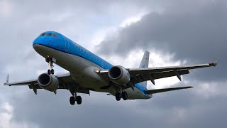 KLM Embraer E190 Tailwind Landing at Norwich Airport [upl. by Grace]