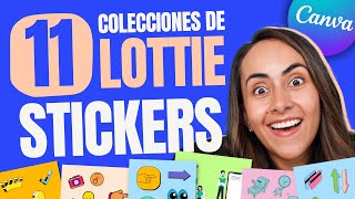 Descubre más STICKERS ANIMADOS PERSONALIZABLES disponibles en Canva GRATIS [upl. by Holey]