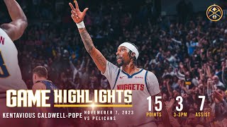 Kentavious CaldwellPope Full Game Highlights  11723 [upl. by Ken]