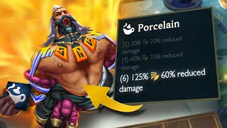 6 PORCELAIN  60 REDUCED DAMAGE how is this trait fair  Teamfight Tactics Patch 146 [upl. by Catlee]