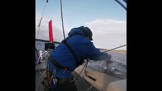 SINGLEHANDED SHORT TACKING WITH A WINDVANE [upl. by Ayk]