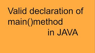 main method in java  java tutorial for beginners java basics9 javatutorial java programming [upl. by Stuart]