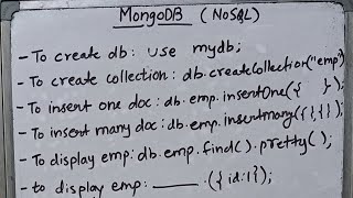 MongoDB commands NoSQL 2024 with full explanation practical tycs computerscience [upl. by Yrral]