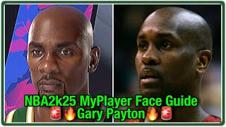 🏆 NBA 2K25 MyPlayer Face Creation Guide GARY PAYTON  Xbox Series X PS5 🏆 [upl. by Nabru]