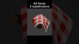 1 VS 4096 FACES BLENDER CLOTH SIMULATION [upl. by Naic681]