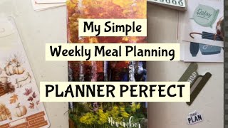 Plan With Me  How I Meal Plan in Planner Perfect [upl. by Leahcimsemaj]