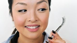 HOW TO Put On False Eyelashes [upl. by Ninetta]