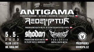 Antigama tech grind PL Redemptor prog death PL Shodan prog death PL  support 552023 [upl. by Stoneman]