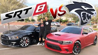 SRT CHARGER 392 VS HELLCAT CHARGER HE HAS BOTH [upl. by Avon315]