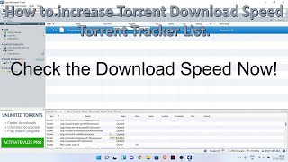 How to increase Torrent Download Speed  Updated Torrent Tracker List torrent [upl. by Wilkens321]