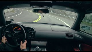 Honda S2000  Semi slicks in the rainy mountain roads [upl. by Linders]