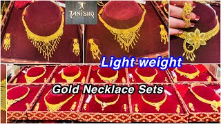 2024 amazing light weight gold necklace sets from Tanishq  yellow gold necklace sets Necklace sets [upl. by Mapes282]