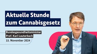 Bundesgesundheitsminister Prof Karl Lauterbach in der Aktuellen Stunde zum Cannabisgesetz [upl. by Lezah953]