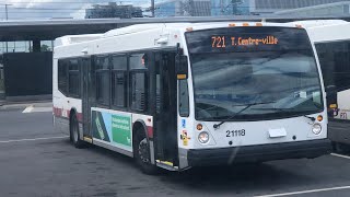 RTL Longueuil 2011 Novabus lfs 21118 Ride on Route 721 REM Shuttle to Brossard from TCV [upl. by Einahpetse]