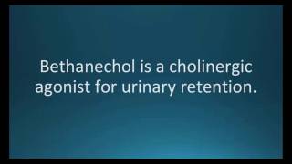 How to pronounce bethanechol Urecholine Memorizing Pharmacology Flashcard [upl. by Berg918]