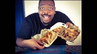 WingStop Mukbang Lemon Pepper amp Mango Habanero [upl. by Ytte258]