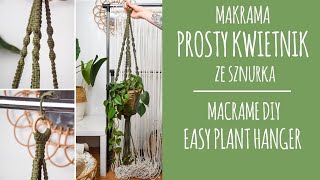 21 Makrama dla początkujących  prosty kwietnik ze sznurka  DIY Macrame  easy boho plant hanger [upl. by Nnuahs380]