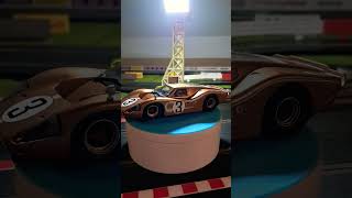 Scalextric Ford GT40 mk4 and NSR Ford GT40 1967 Le Mans scalextric fordgt40 slotcarsareback [upl. by Toulon]