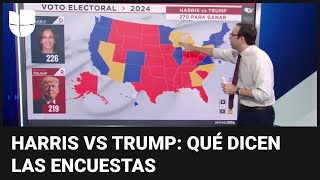 Kamala Harris vs Donald Trump ¿qué dicen las encuestas a pocos días de las elecciones Te contamos [upl. by Aihsilef]