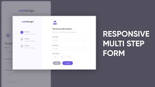 Awesome Responsive Multi Step Registration Form HTML CSS amp JavaScript [upl. by Rahal]