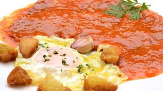 Receta de magras con tomate y huevo frito  Karlos Arguiñano [upl. by Aikenat]