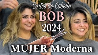 MODERNOS Cortes de Cabello BOB para CARA REDONDA en MUJERES de Toda edad Tendencia 2024 [upl. by Maximilianus985]