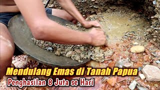 MENDULANG EMAS DI TANAH PAPUA PENGHASILAN 8 JUTA SE HARI  TRADITIONAL GOLD PANNER [upl. by Catton]