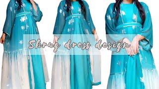 Frill shrug cutting and stitchingstylish Abaya dress design tutorial🧕jacket dressshrugdresses [upl. by Ahsilet]